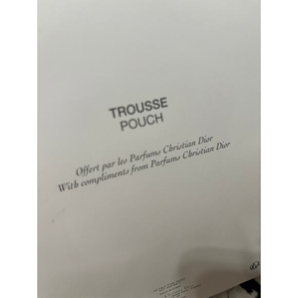 Dior Trousse Pouch Floral Zipper NWT Ivory Cosmetic Make Up Bag - Picture 8 of 8